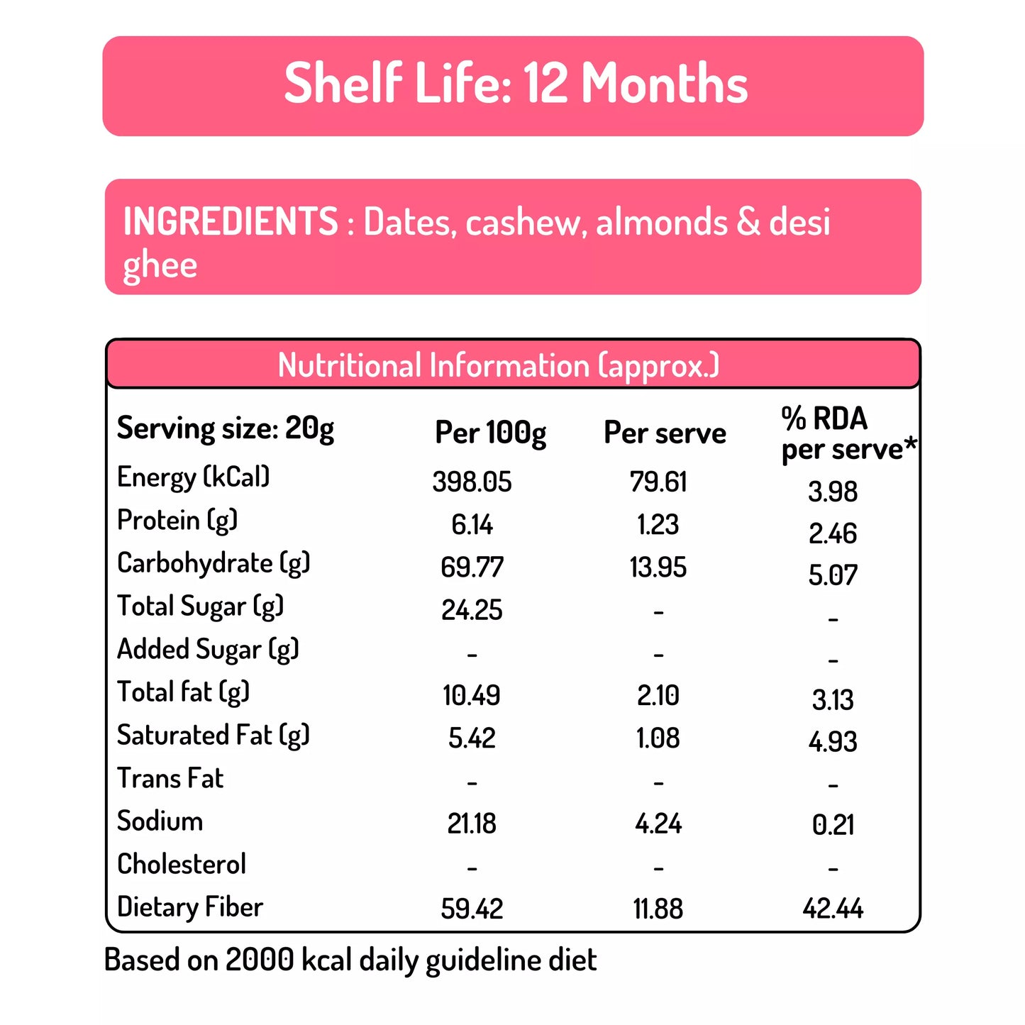 Classic, Elaichi, Coconut Dates Barfi