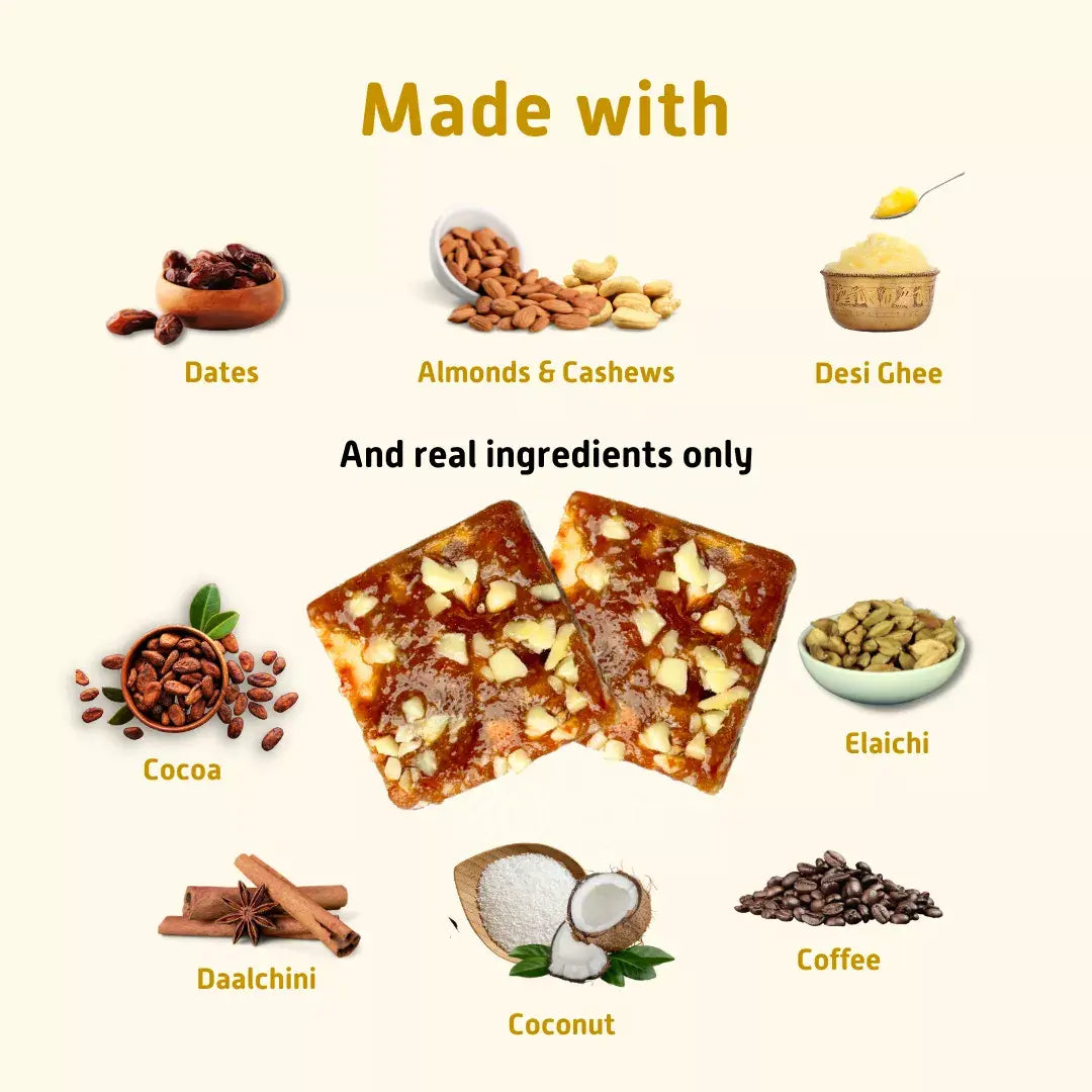All-in-One Dates Barfi Bite Combo for daily snacking | 6 Flavours