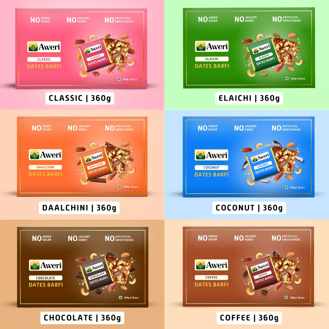 All-in-One Dates Barfi Combo | 6 Flavours