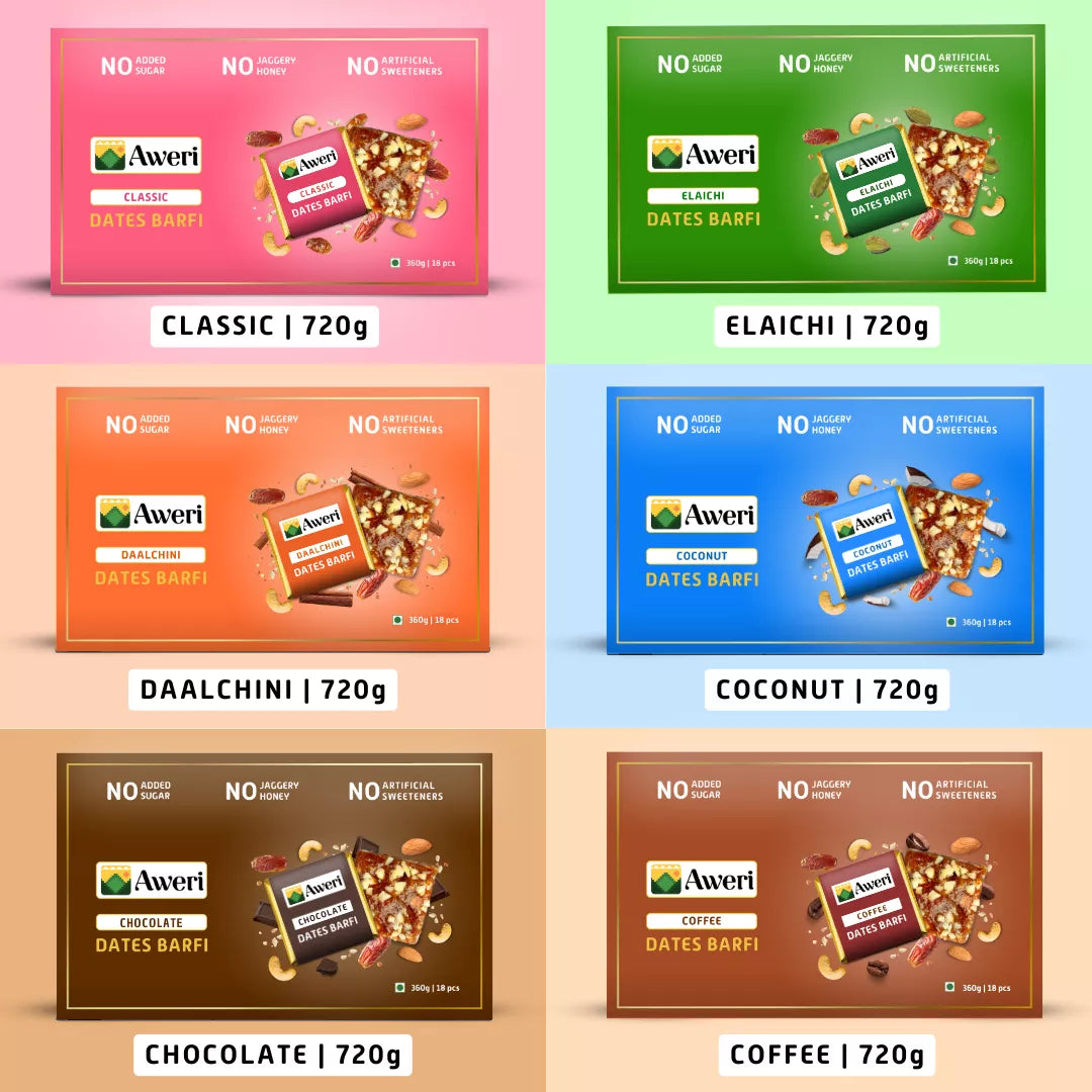 All-in-One Dates Barfi Combo | 6 Flavours
