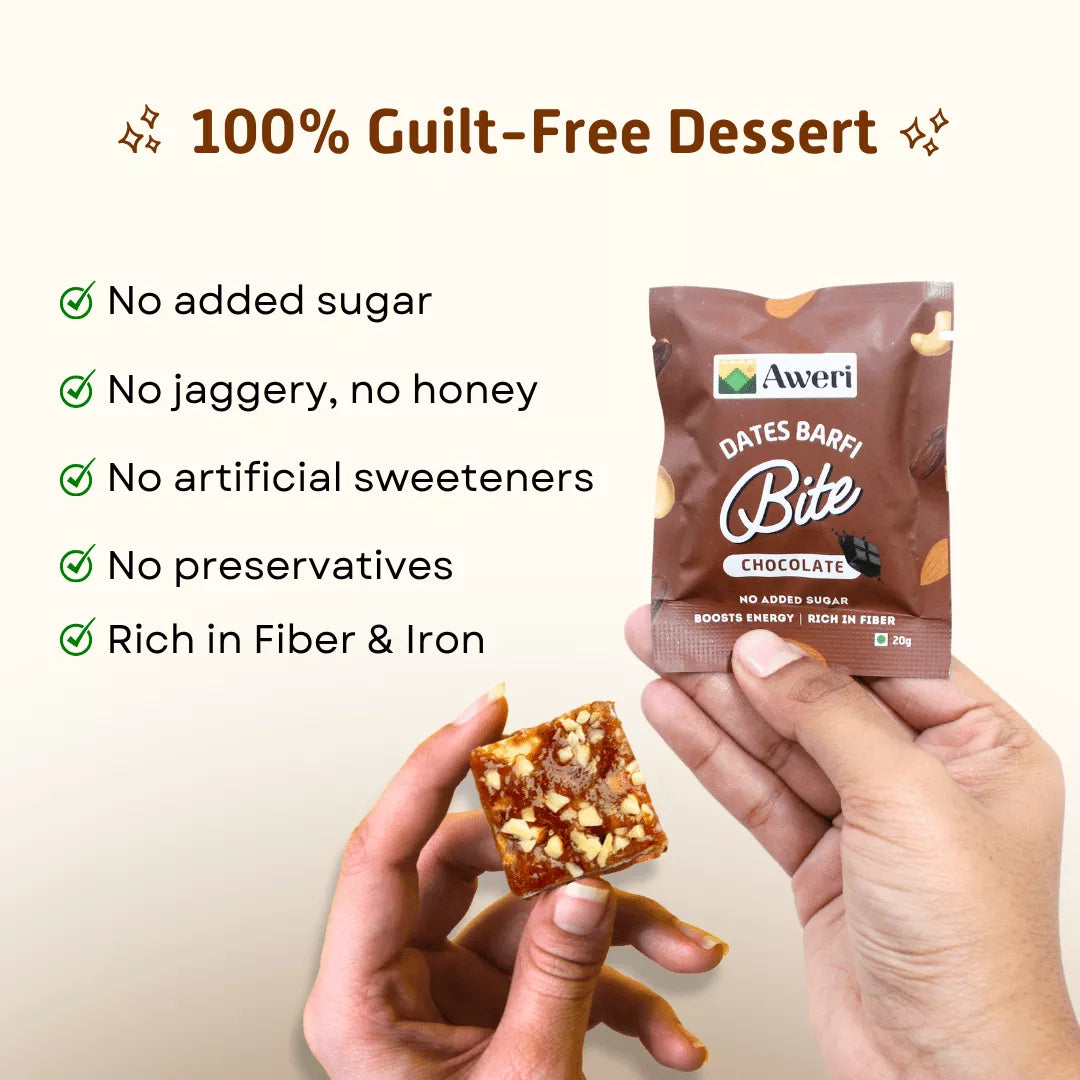 Dates Barfi Bite - Chocolate