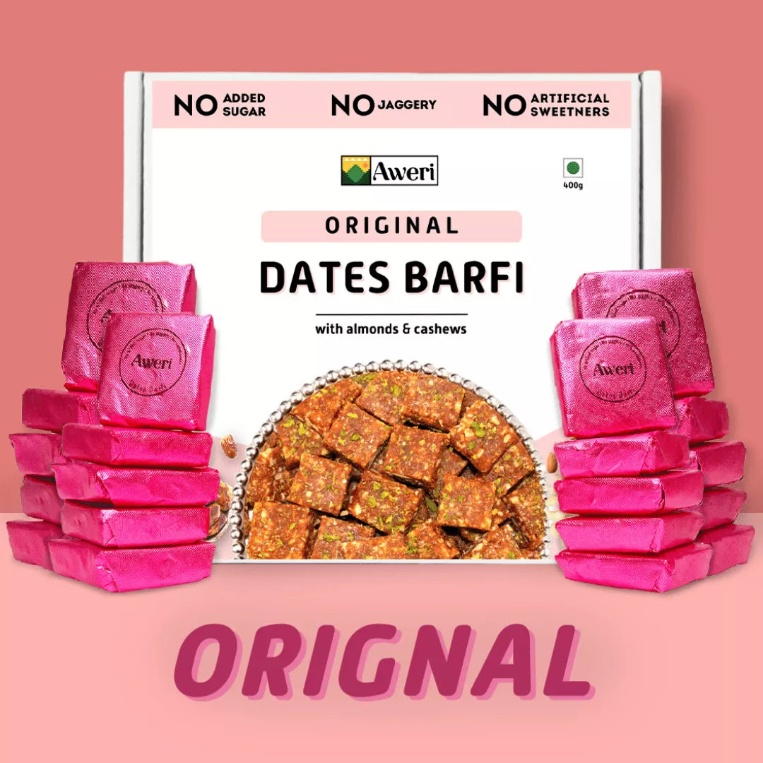 Original, Elaichi, Cocoa Dates Barfi