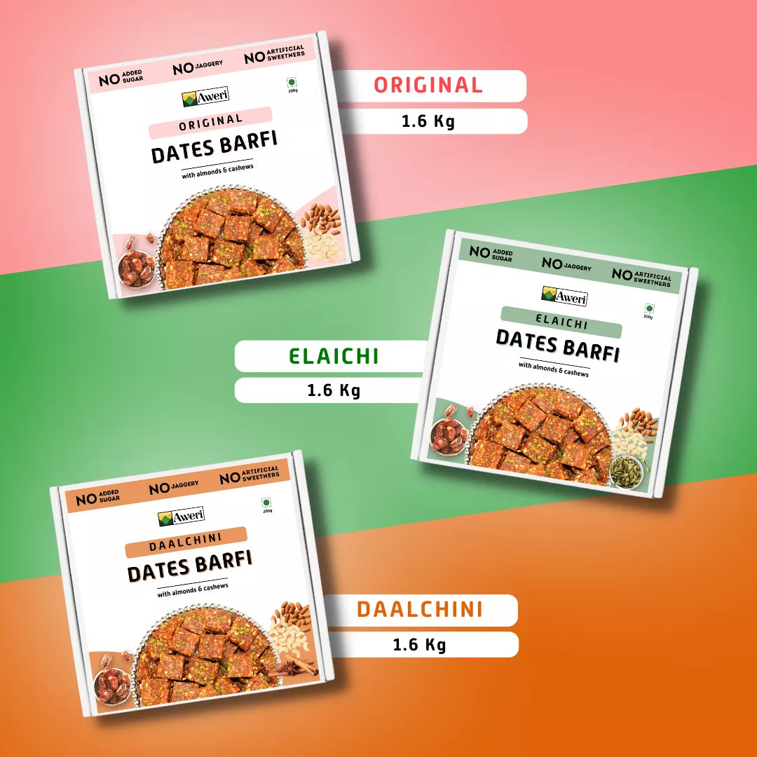 Original, Elaichi, Daalchini Dates Barfi