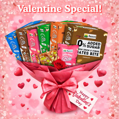❤️ Valentines Special Barfi Bouquet | All-in-One Dates Barfi Bite Combo for daily snacking | 6 Flavours