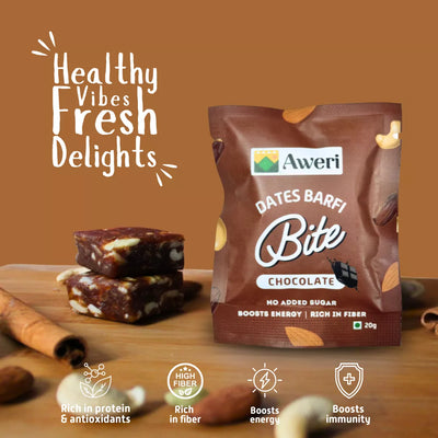 Dates Barfi Bite - Chocolate