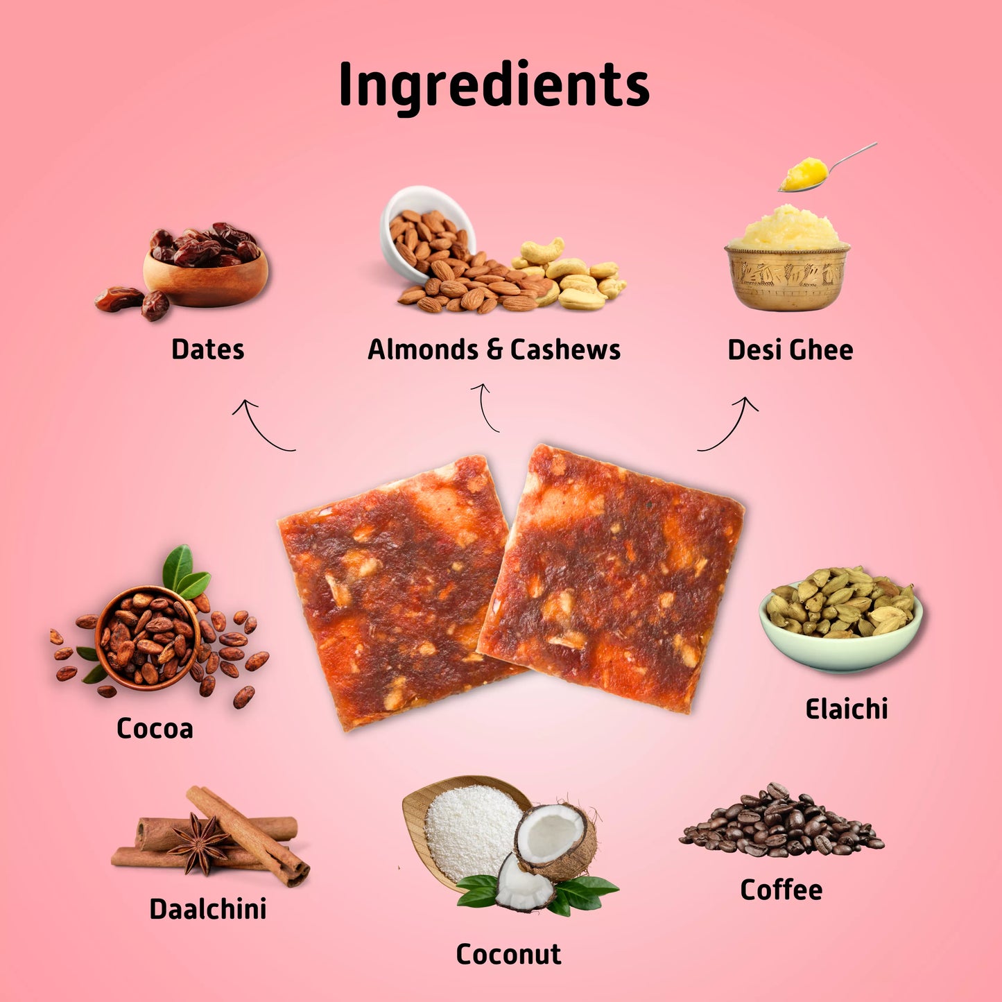 Dates Barfi Assorted Box for daily use & gifting | 6 Flavours | Dates, Nuts & Ghee