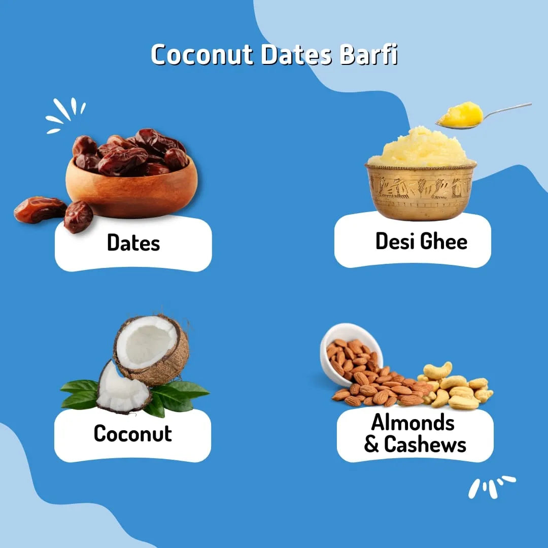 Original, Elaichi, Coconut Dates Barfi