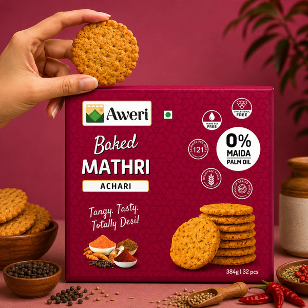 Baked Achari Mathri