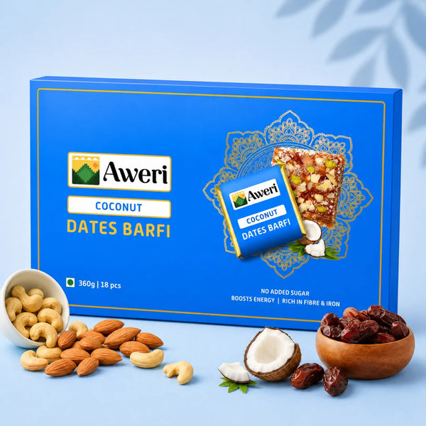 Coconut Dates Barfi
