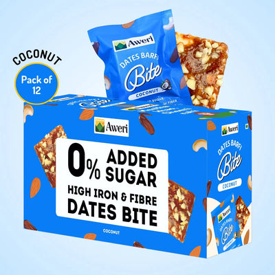 Dates Barfi Bite - Coconut