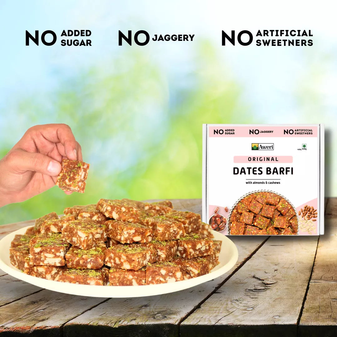 Original, Elaichi, Coconut Dates Barfi