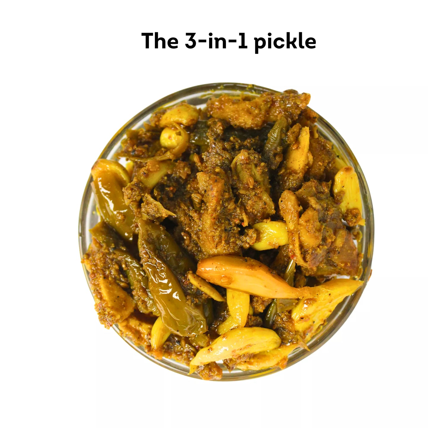Garlic Ginger Green Chilli Pickle
