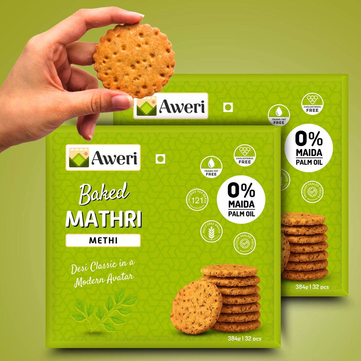 Baked Methi Mathri