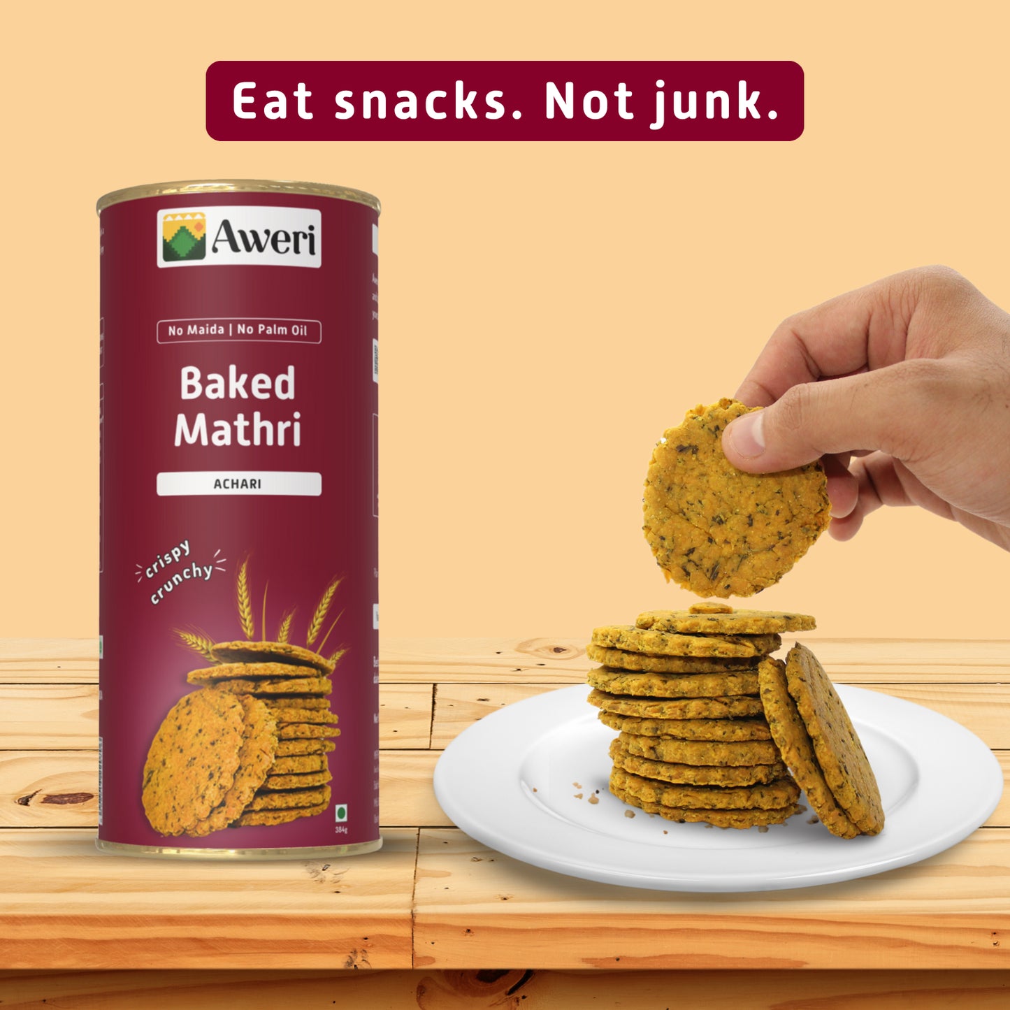 Baked Achari Mathri