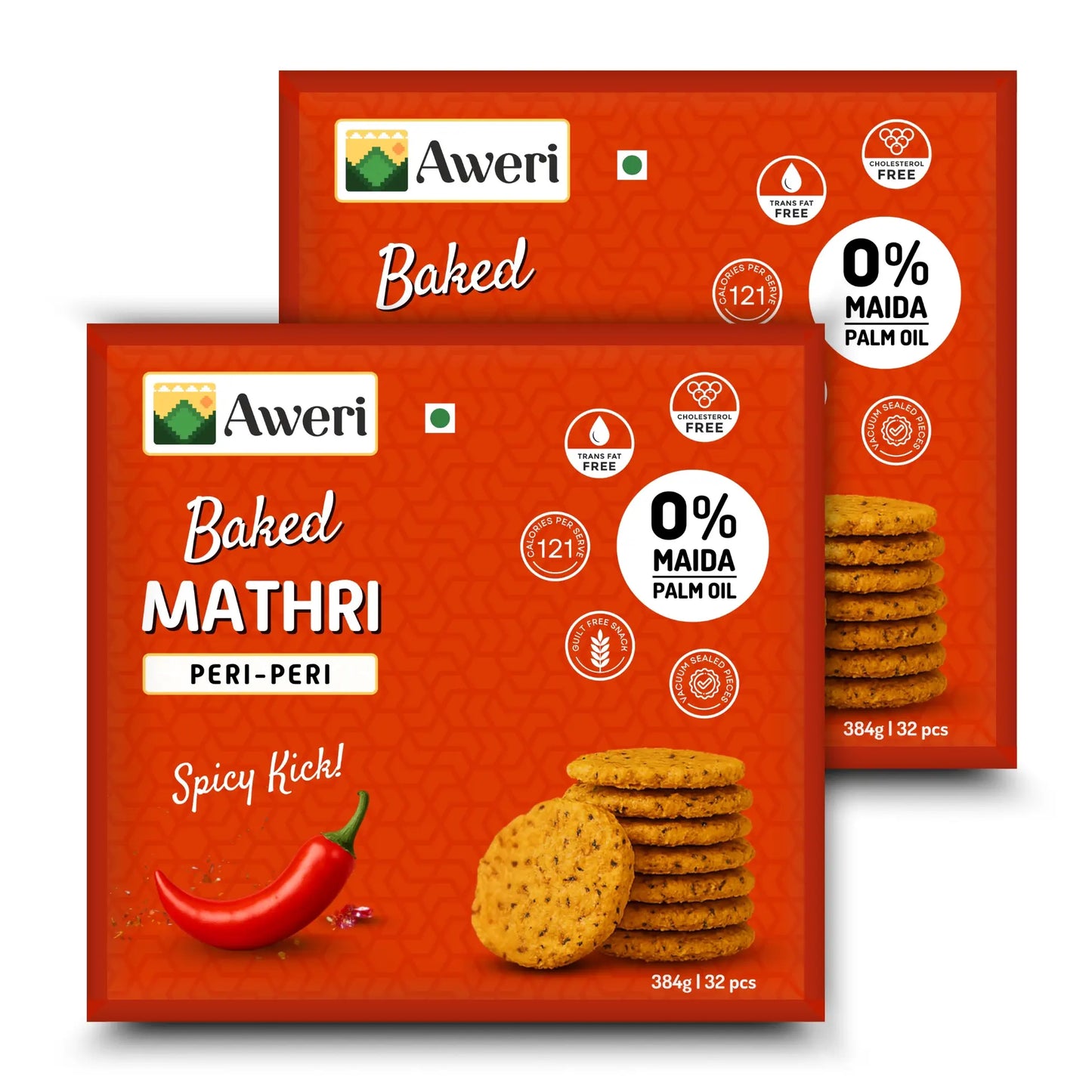 Baked Peri Peri Mathri