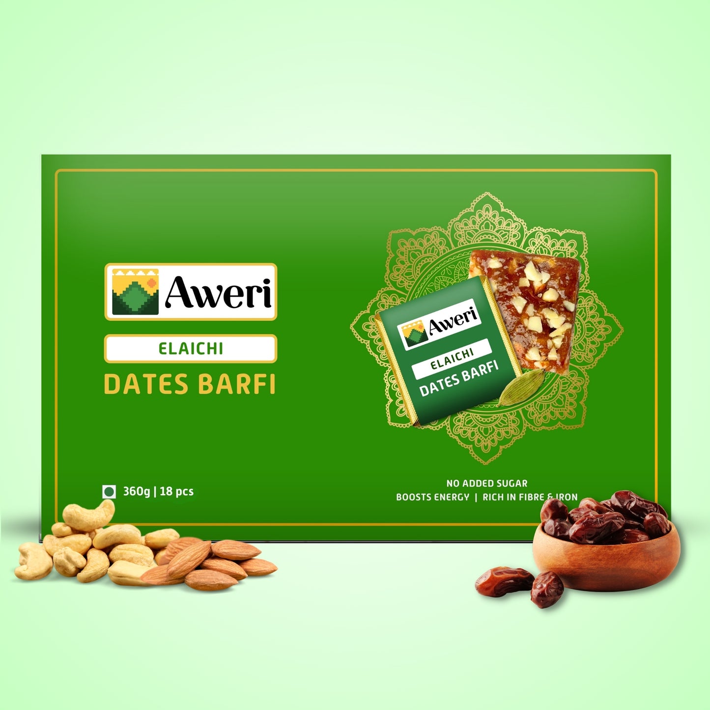 🌈 Holi Special Dates Barfi Bite Combo | All-in-One Festive Pack | 6 Delicious Flavours | Healthy No Added Sugar Sweets