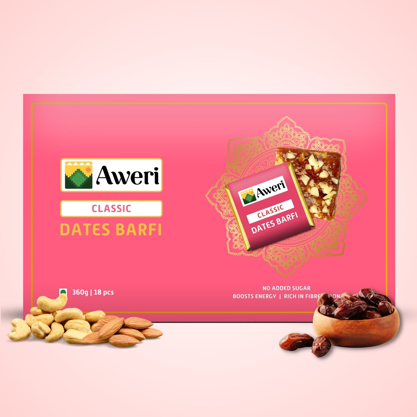 🌈 Holi Special Dates Barfi Bite Combo | All-in-One Festive Pack | 6 Delicious Flavours | Healthy No Added Sugar Sweets