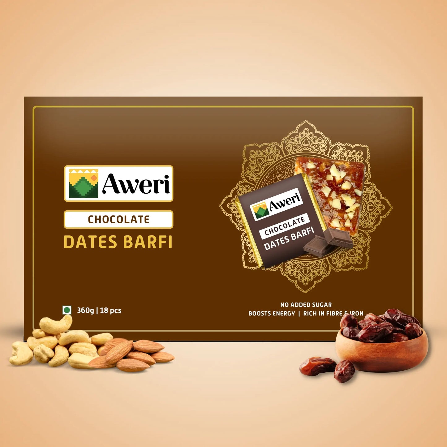 🌈 Holi Special Dates Barfi Bite Combo | All-in-One Festive Pack | 6 Delicious Flavours | Healthy No Added Sugar Sweets