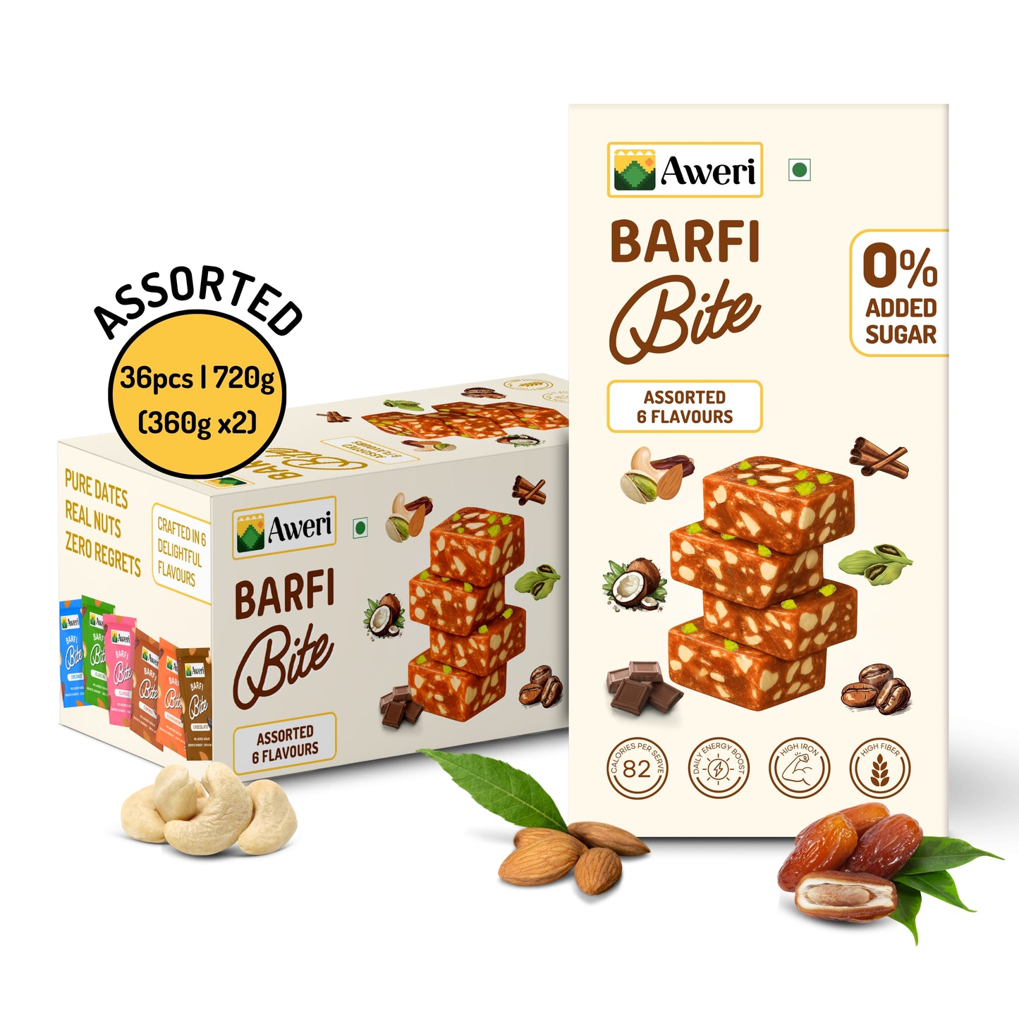 Dates Barfi Bite - Assorted | 6 Flavours