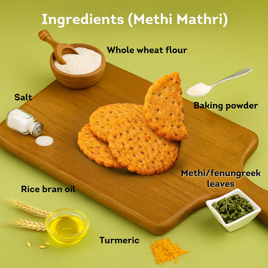 Baked Methi Mathri