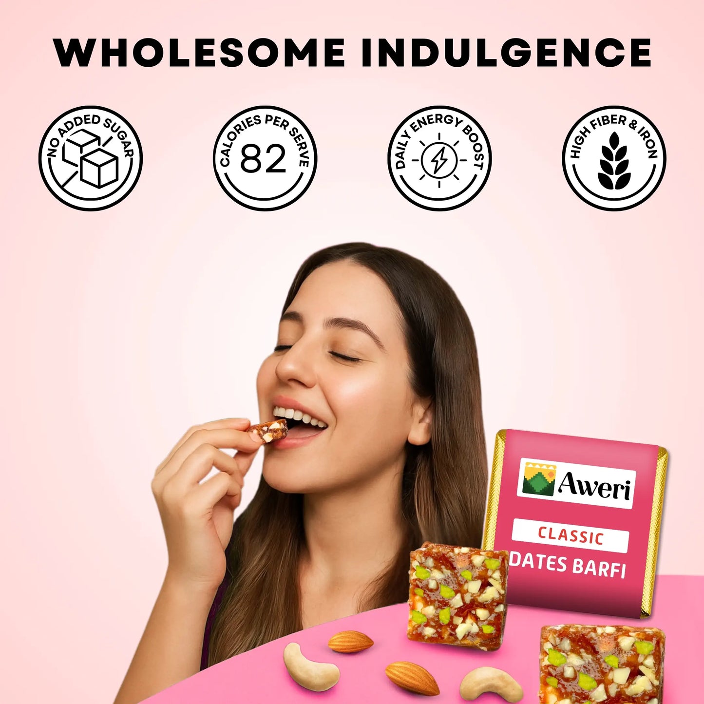 🌈 Holi Special Dates Barfi Bite Combo | All-in-One Festive Pack | 6 Delicious Flavours | Healthy No Added Sugar Sweets