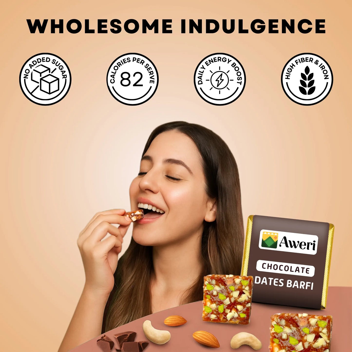 🌈 Holi Special Dates Barfi Bite Combo | All-in-One Festive Pack | 6 Delicious Flavours | Healthy No Added Sugar Sweets