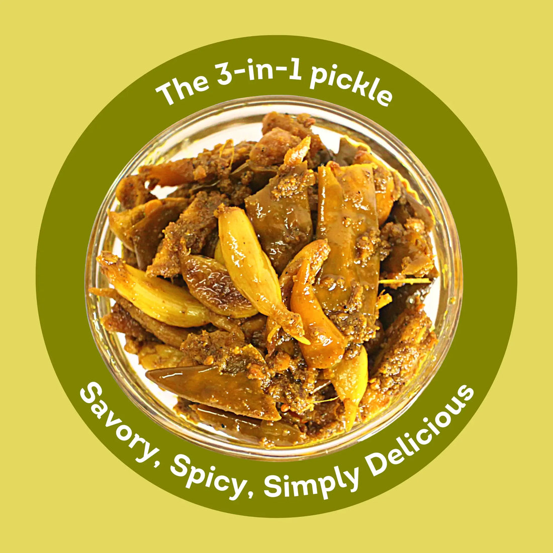 Garlic Ginger Green Chilli Pickle