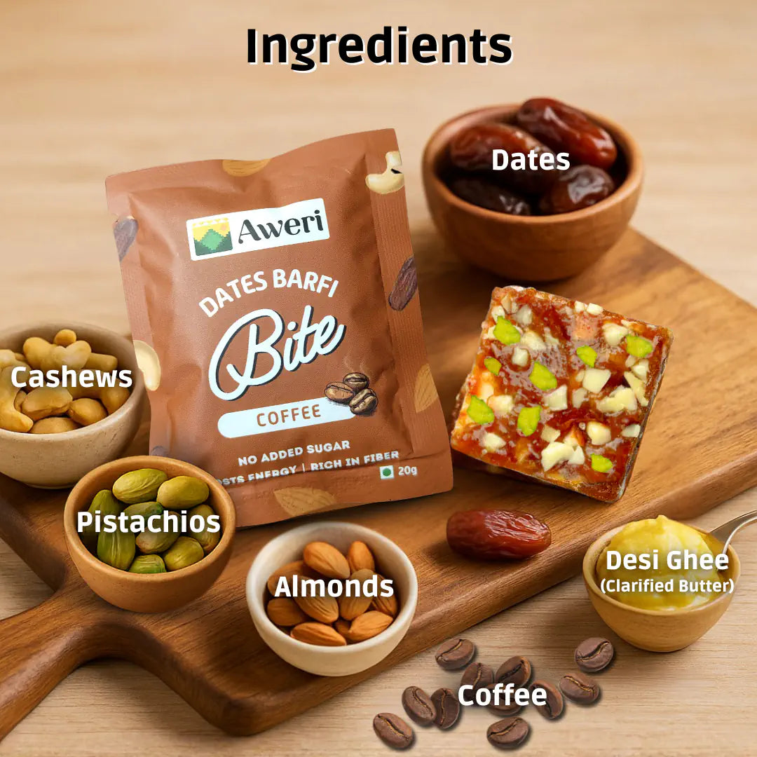 Dates Barfi Bite - Coffee