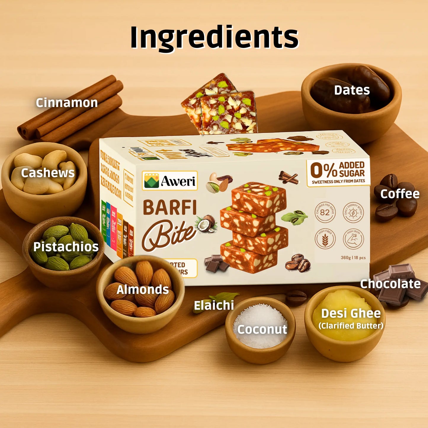 Dates Barfi Bite - Assorted | 6 Flavours