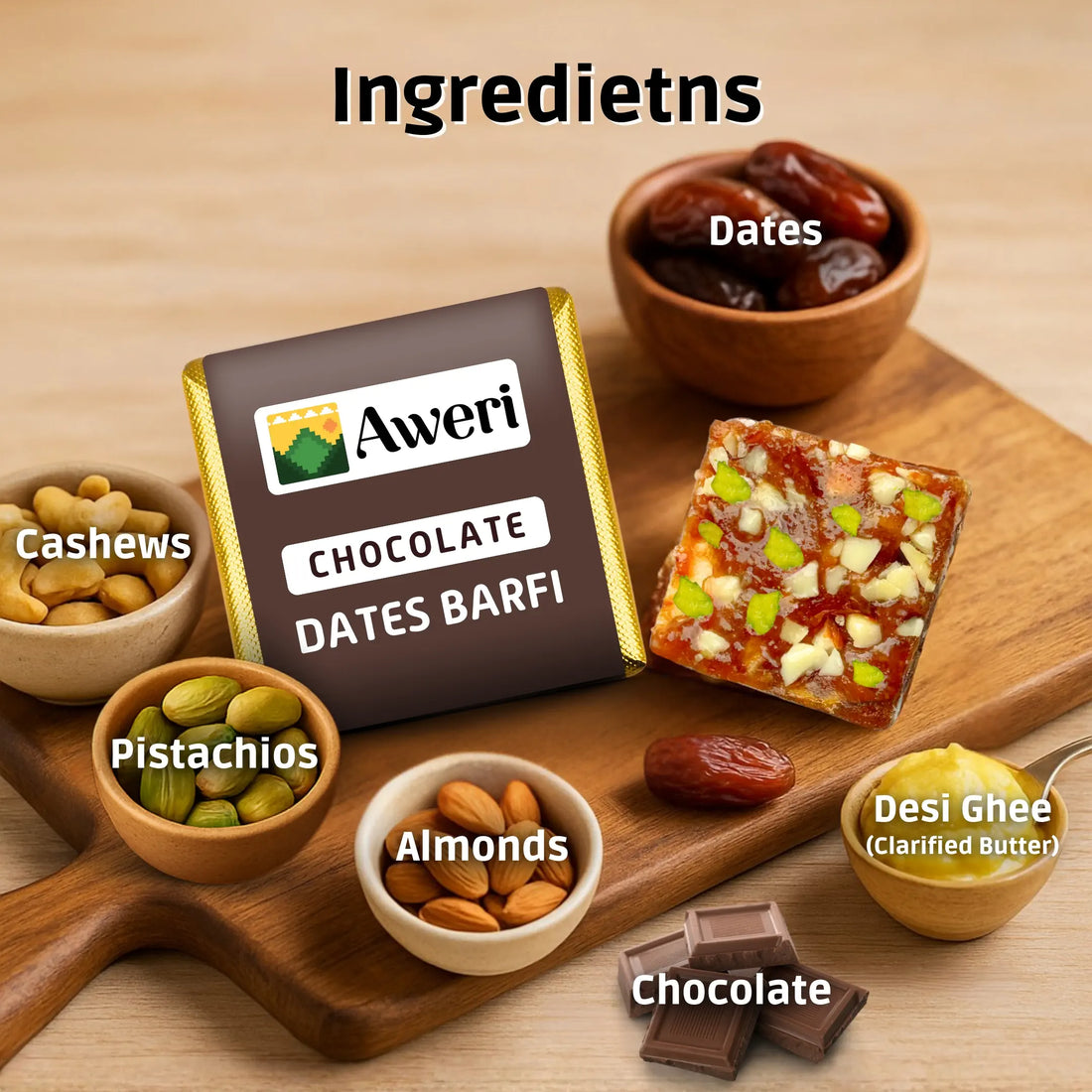 Chocolate Dates Barfi