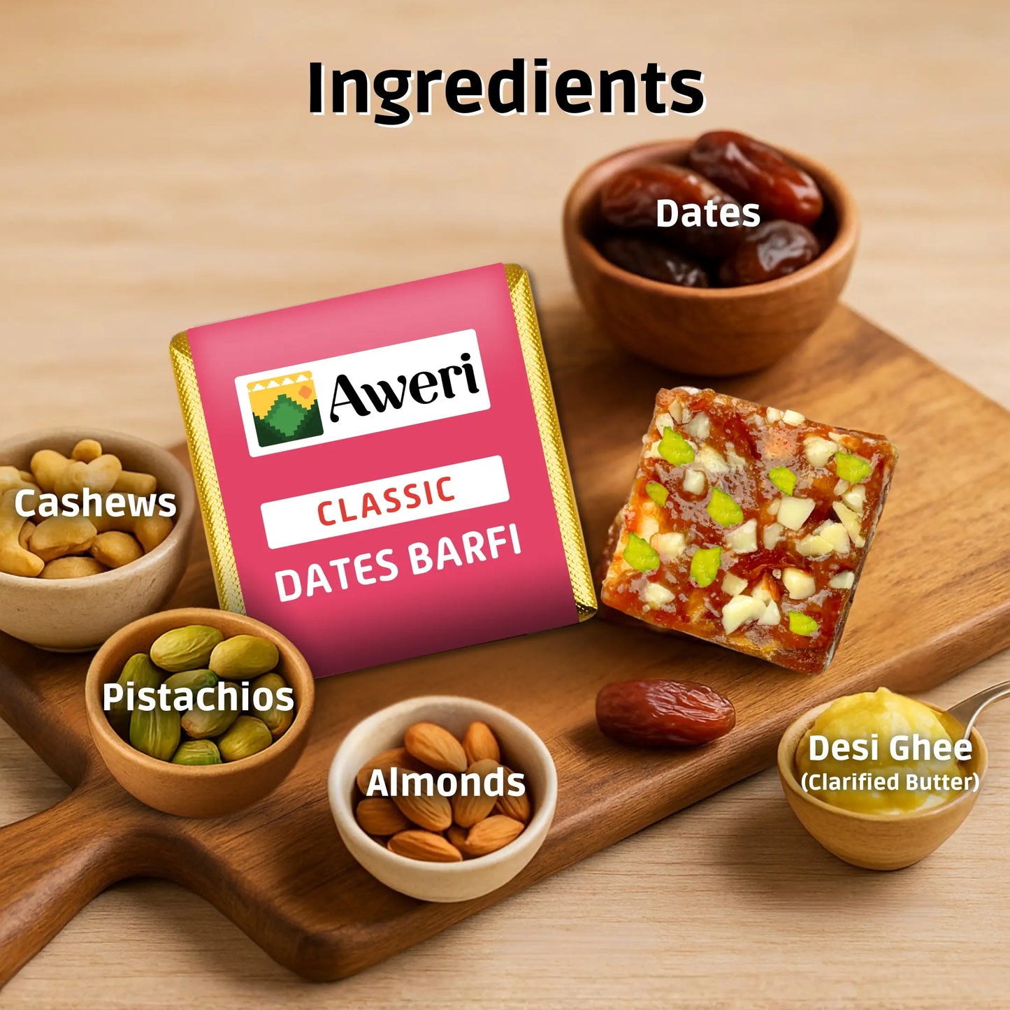 🌈 Holi Special Dates Barfi Bite Combo | All-in-One Festive Pack | 6 Delicious Flavours | Healthy No Added Sugar Sweets