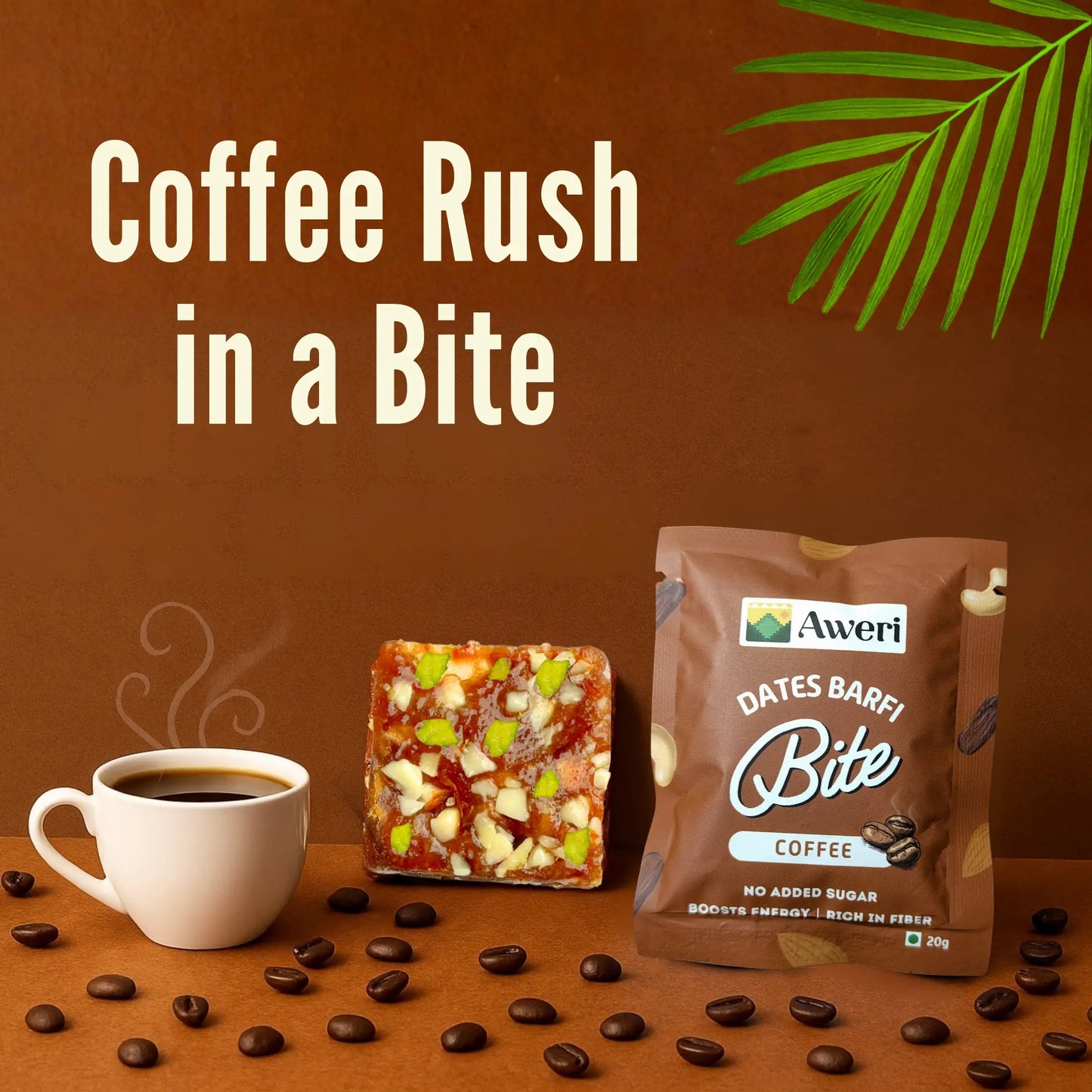 Dates Barfi Bite - Coffee
