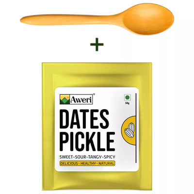 Dates Pickle Pouch (50g) + Sheesham Spoon