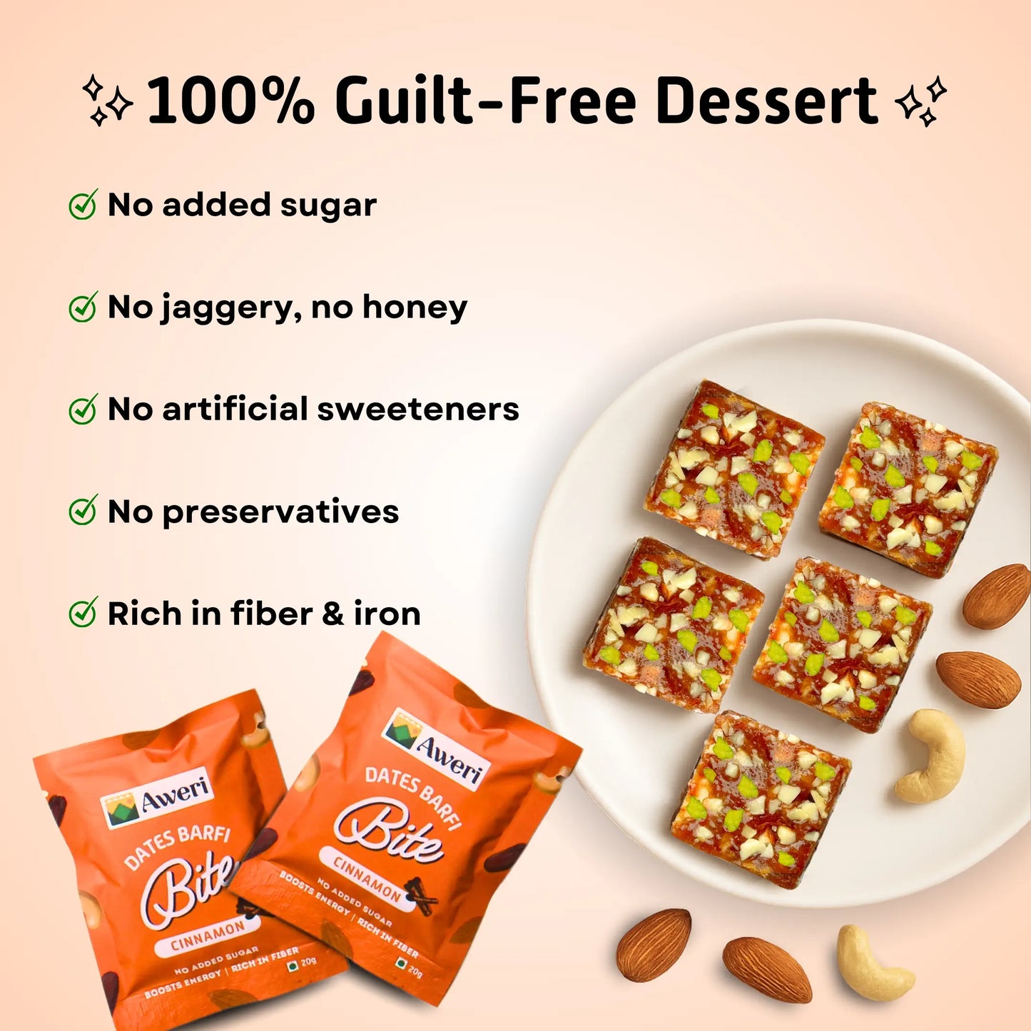 Dates Barfi Bite - Daalchini
