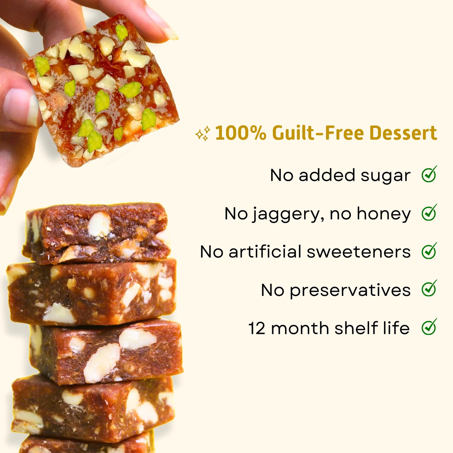 Dates Barfi Assorted Box for daily use & gifting | 6 Flavours | Dates, Nuts & Ghee