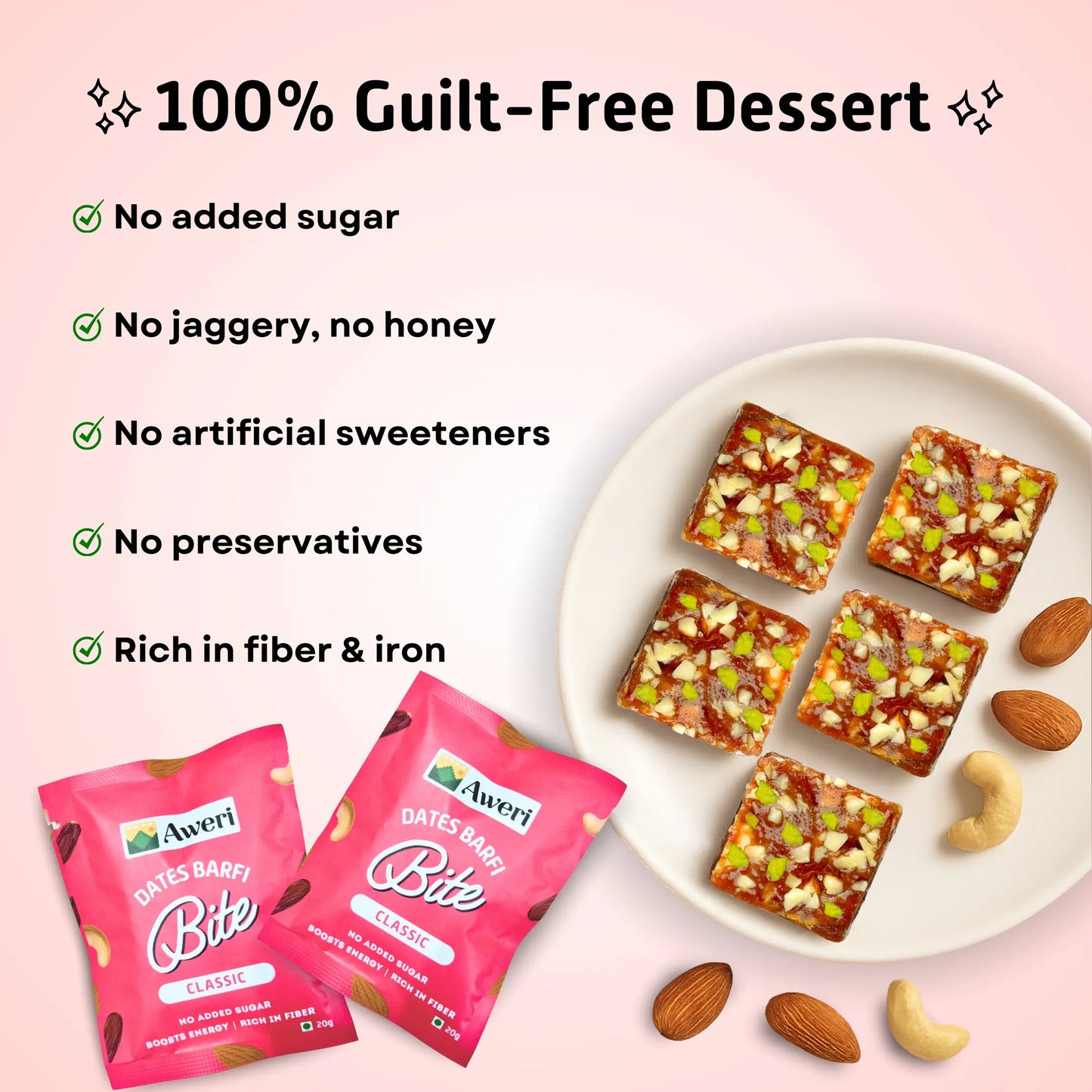 Dates Barfi Bite - Classic