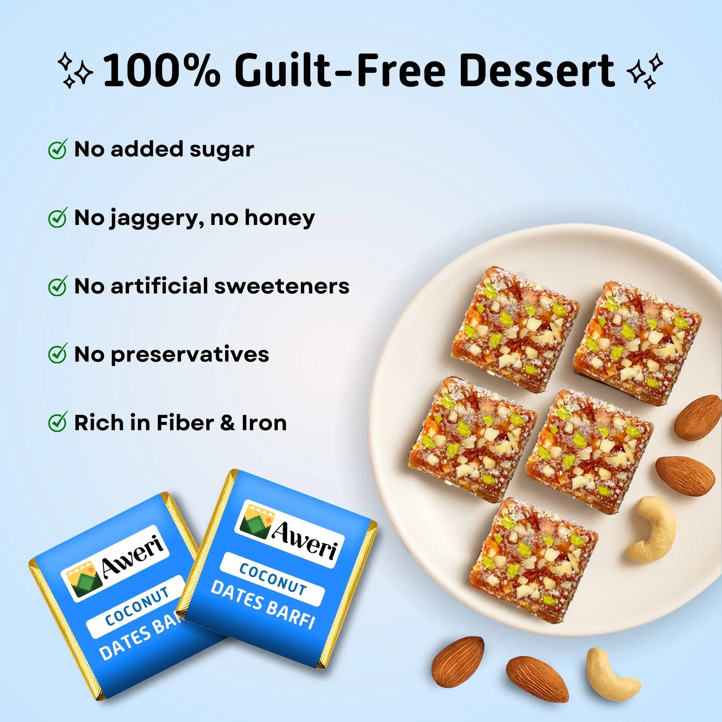 Coconut Dates Barfi