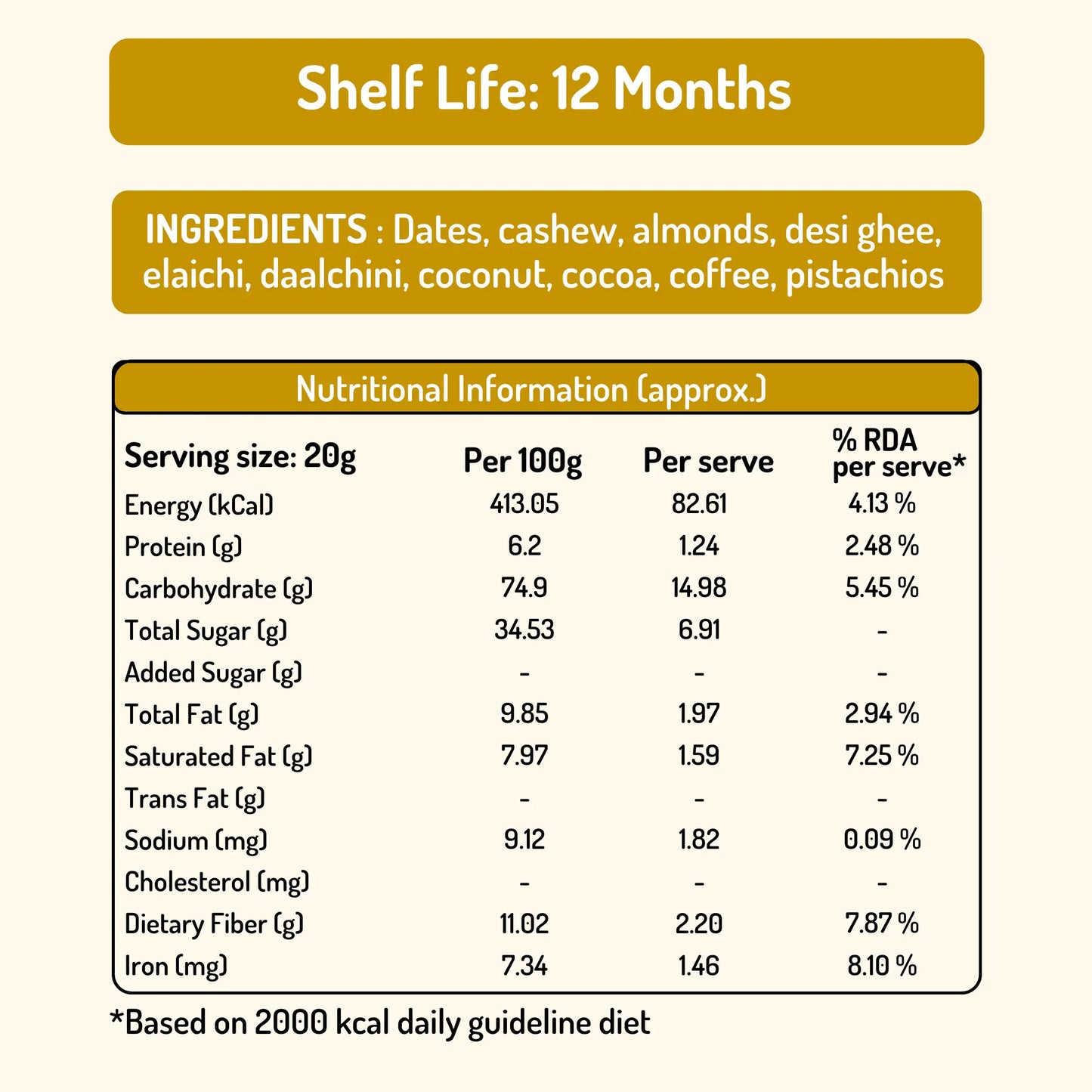 Dates Barfi Bite - Assorted | 6 Flavours
