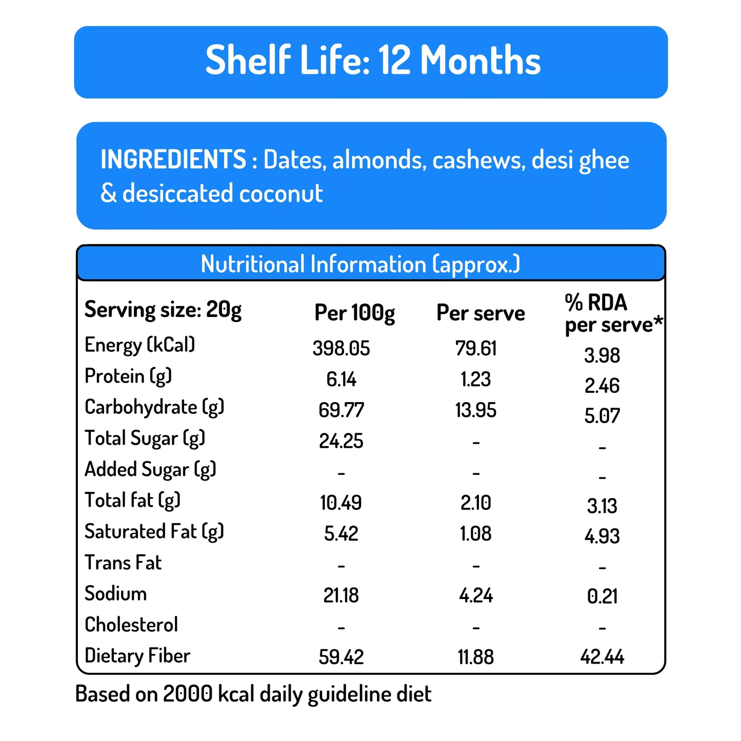 Classic, Elaichi, Coconut Dates Barfi