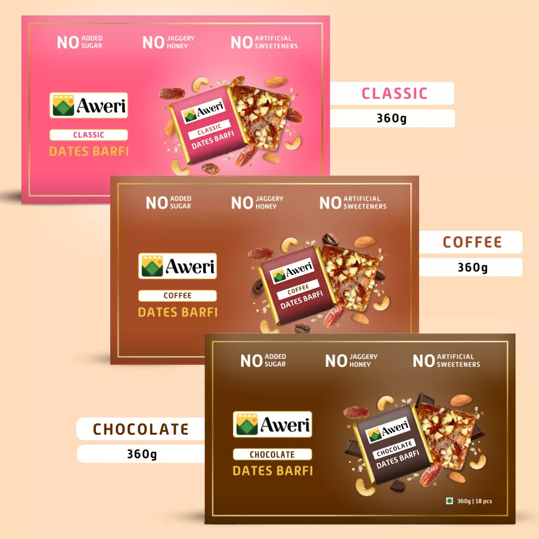 Classic, Coffee, Cocoa Dates Barfi