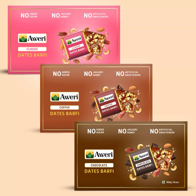 Classic, Coffee, Cocoa Dates Barfi