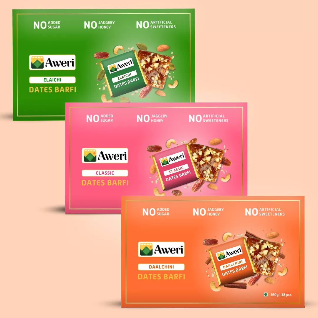 Classic, Elaichi, Daalchini Dates Barfi