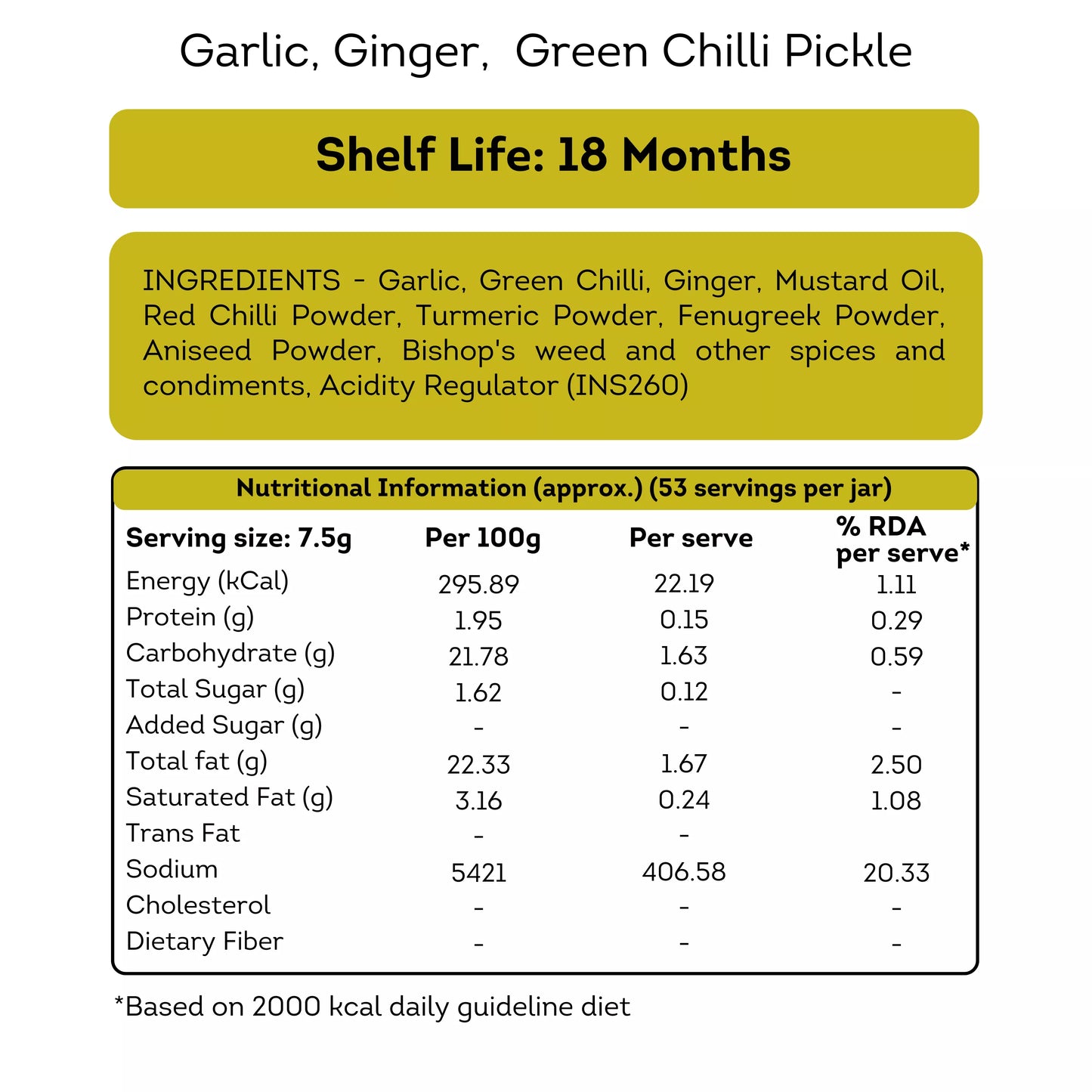 Dates, Hing Mango, Garlic Ginger Green Chilli Pickle Combo