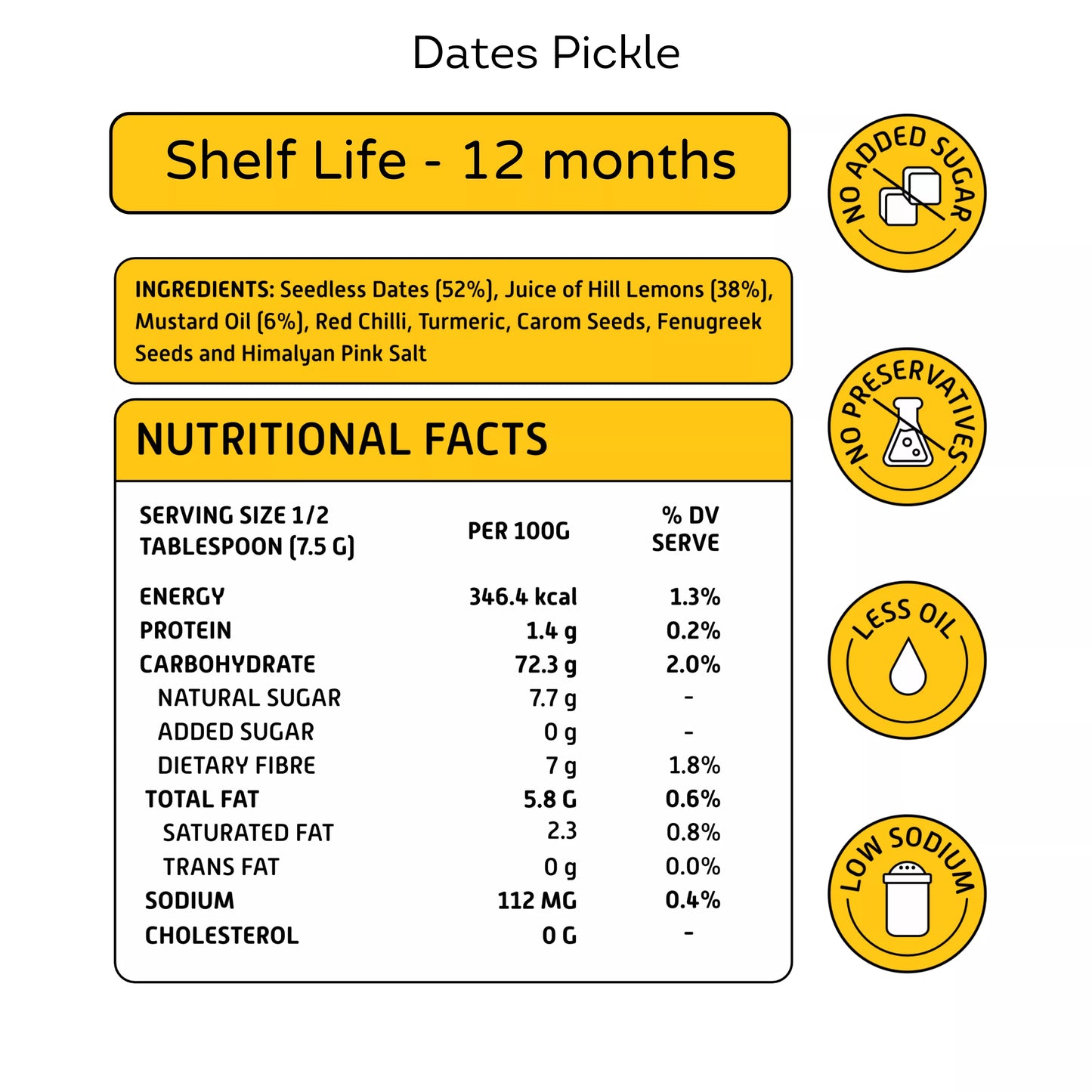 Dates, Hing Mango, Garlic Ginger Green Chilli Pickle Combo