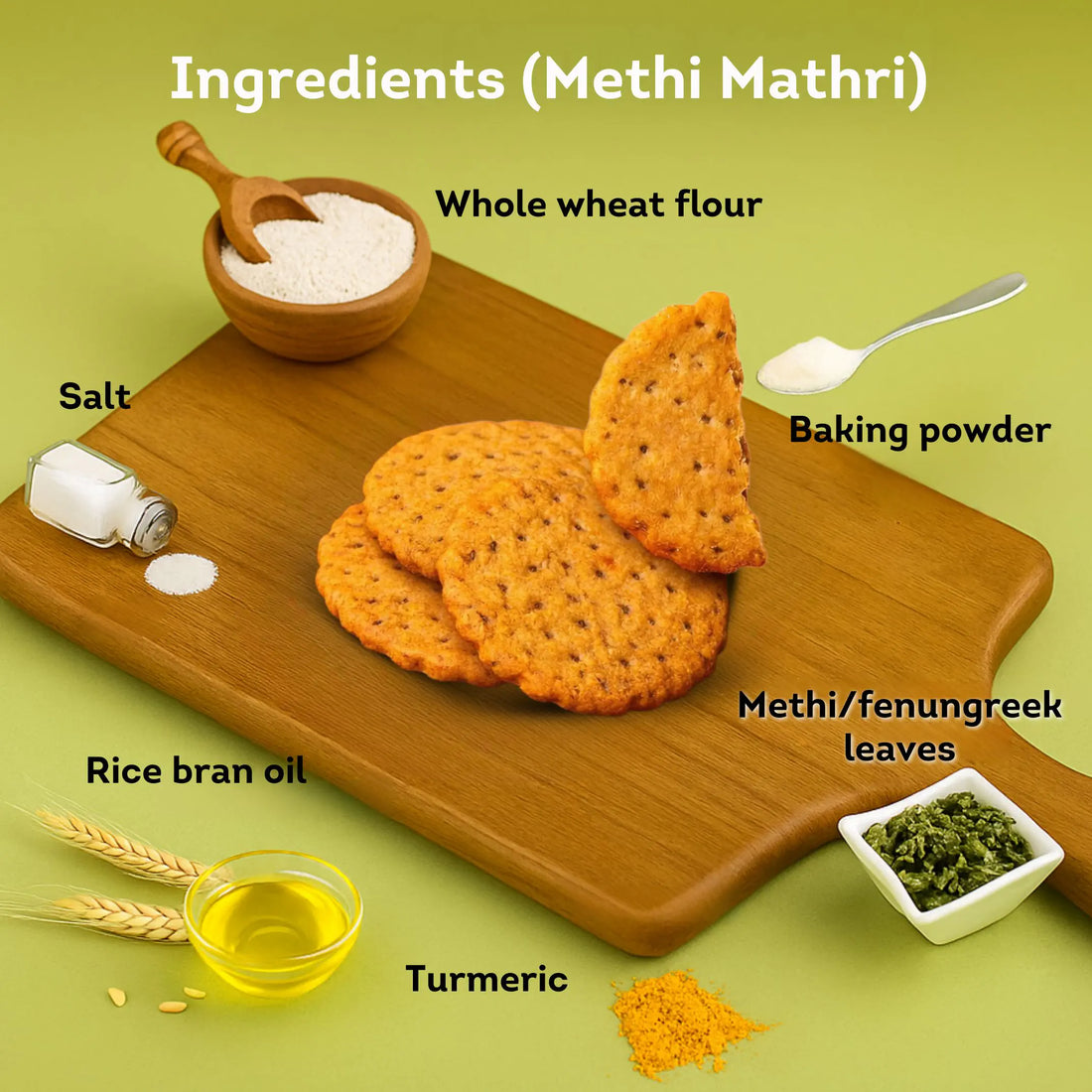 Baked Methi Mathri