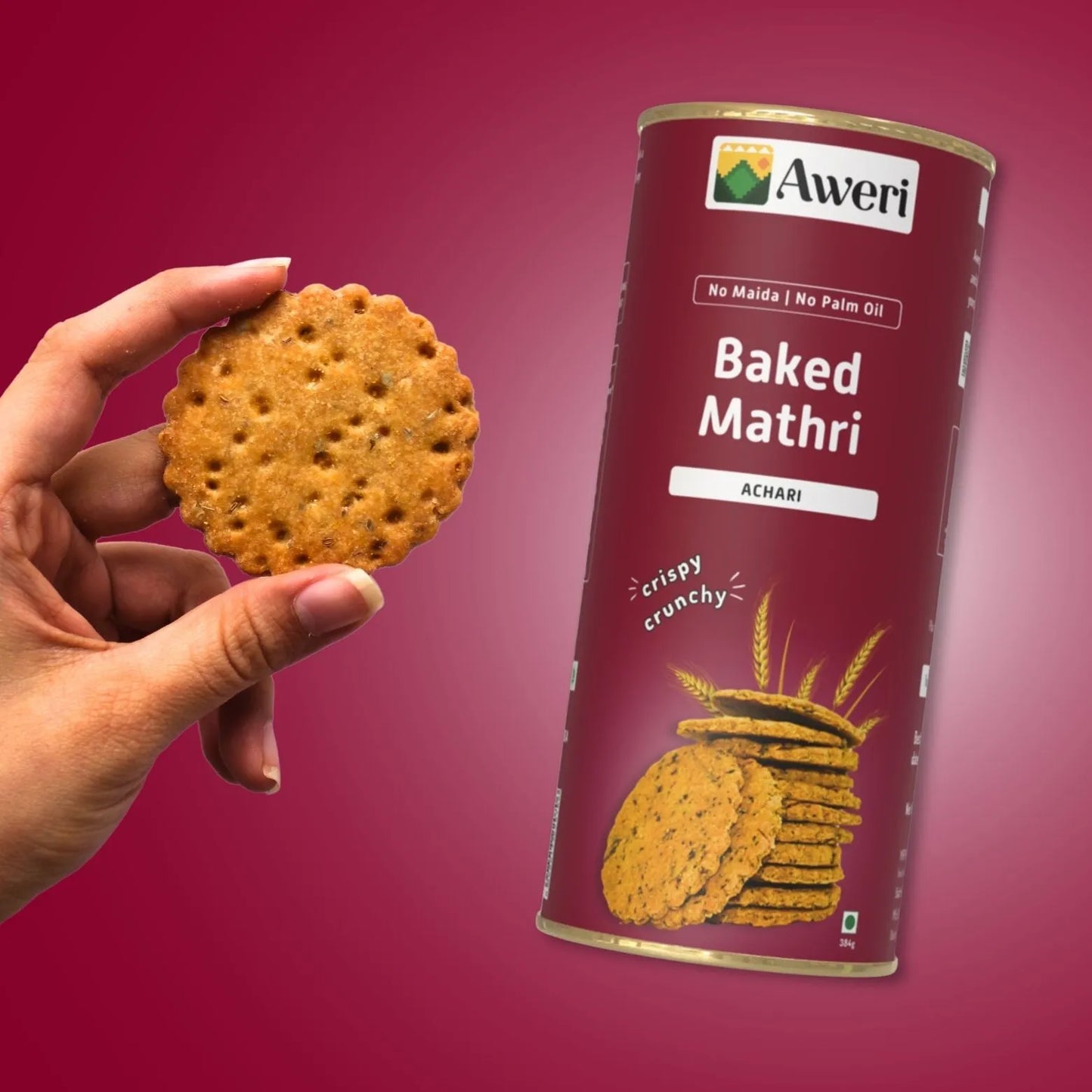 Baked Achari Mathri