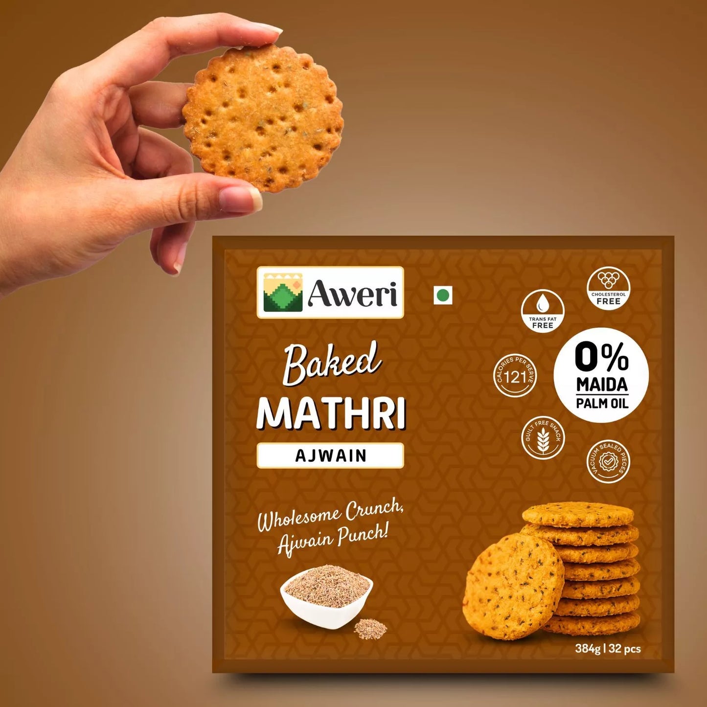Baked Ajwain Mathri