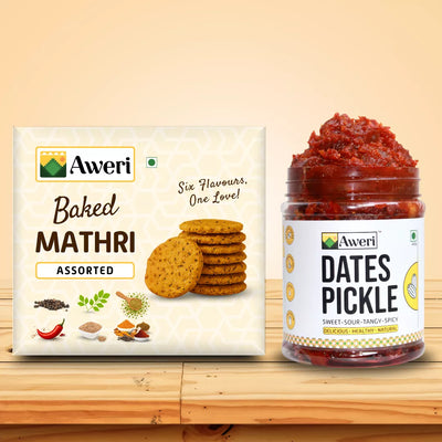 Dates Pickle -  Assorted Baked Mathri Snacking Combo