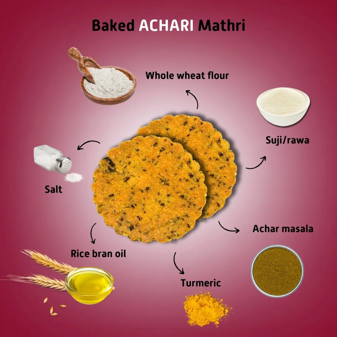 Baked Achari Mathri