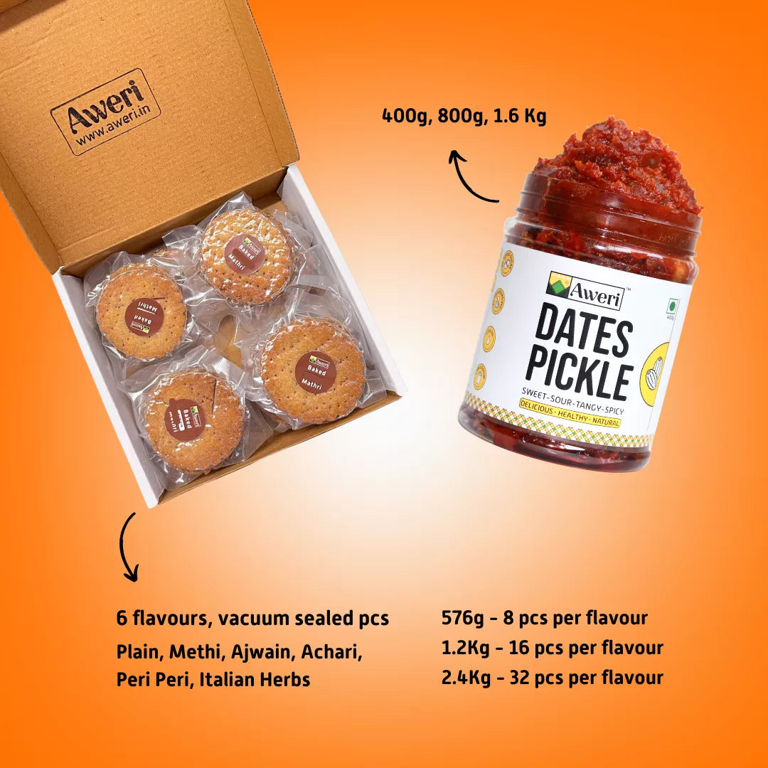 Dates Pickle - Assorted Baked Mathri Snacking Combo – Aweri